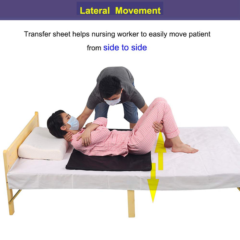 Sliding Board Transfer Slide Sheets Patient Turning Device Adaptive Bed Assistance Products Slide Board for Wheelchair (Black) - BeesActive Australia