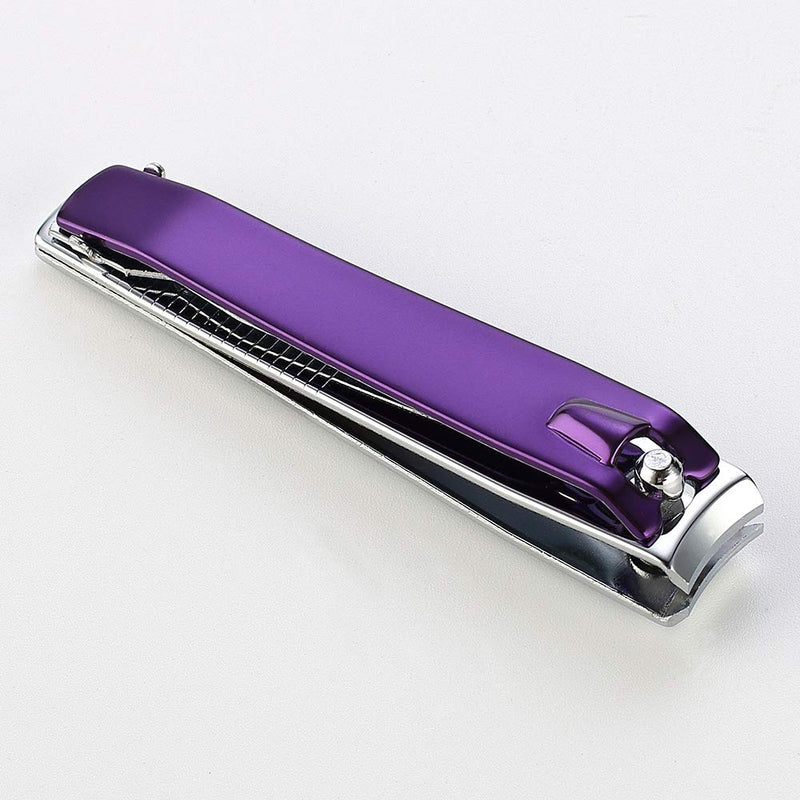 JXS 4 Pcs Purple Nail Clippers, Fingernail and Toenail Clipper, Sharp and Durable Nail Cutter with Nail File 4*Purple - BeesActive Australia