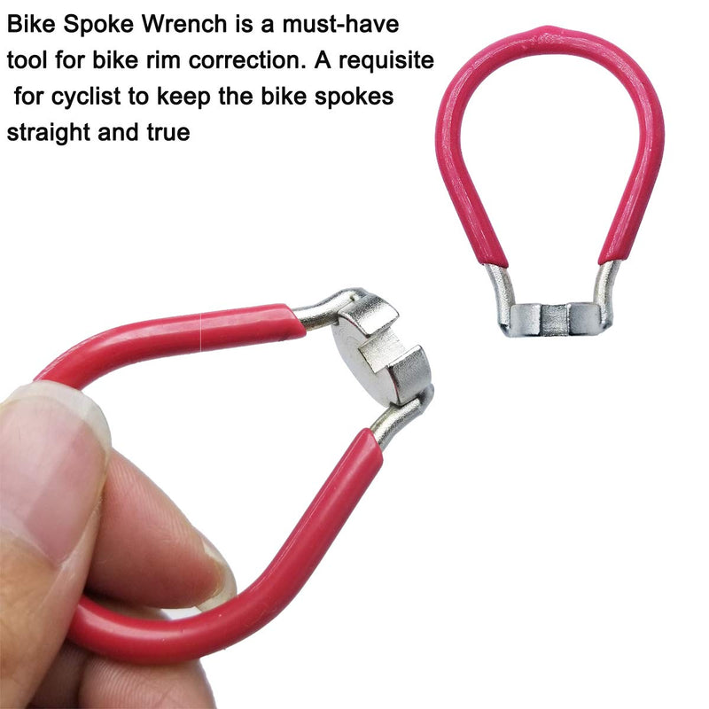 SINYUM 4 Pack Bike Spoke Tool Bicycle Spoke Wrench Cycling Pocket Tools 6 in one Bike Rim Correct Kit - BeesActive Australia