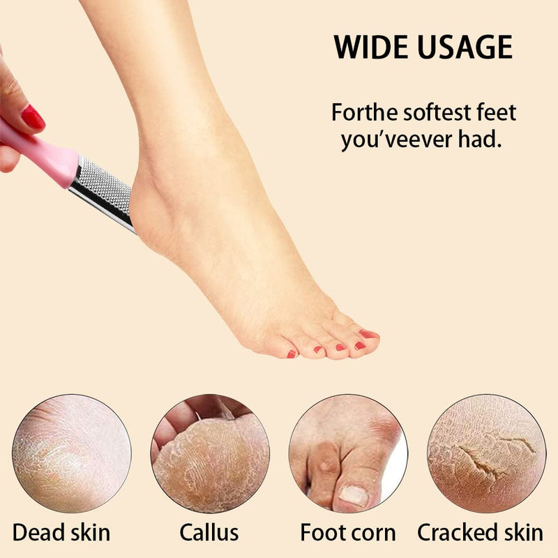 Foot Files for Hard Skin,Foot File Effective Removal Dead Skin Callus Cracked Skin(Pink） - BeesActive Australia
