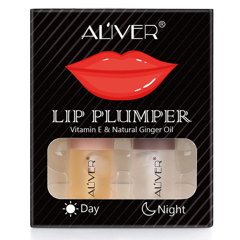 Lip Plumper Set, Natural Lip Plumper and Lip Care Serum, Lip Enhancer for Fuller, Lip Mask, Beautiful Fuller, Hydrating & Reduce Fine Lines (2 Pcs) - BeesActive Australia