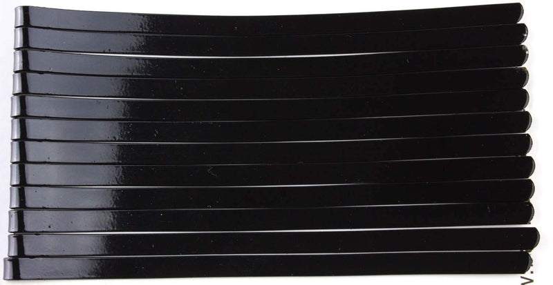 Mytoptrendz® 12 PCS Bobby Pins Flat Strong Large Long Jumbo Curvy Hair Pins Metal Grip Slides For Girls Ladies Thick Hair Glossy Black-80mm) - BeesActive Australia