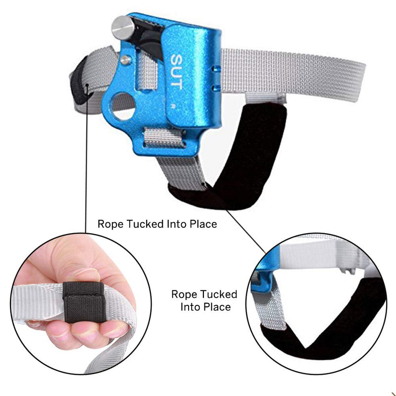 NewDoar Foot Ascender Riser Rock Climbing Mountaineering Equipment Climbing Device Right blue - BeesActive Australia