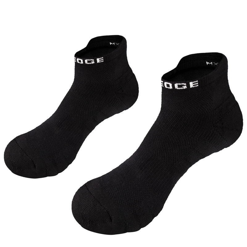 YUEDGE Men's Ankle Running Socks Cushion Low Cut Athletic Socks Gym Fitness Socks For Men Size 6-11 1903black 9-12 - BeesActive Australia