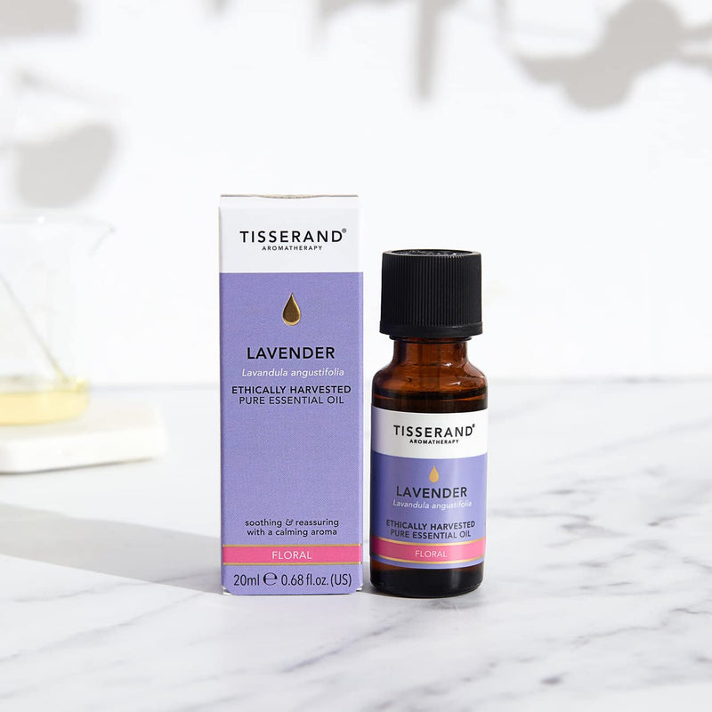 Tisserand Aromatherapy - Lavender Essential Oil - Ethically Harvested - 100% Pure Essential Oil - 20 ml 20 ml (Pack of 1) - BeesActive Australia