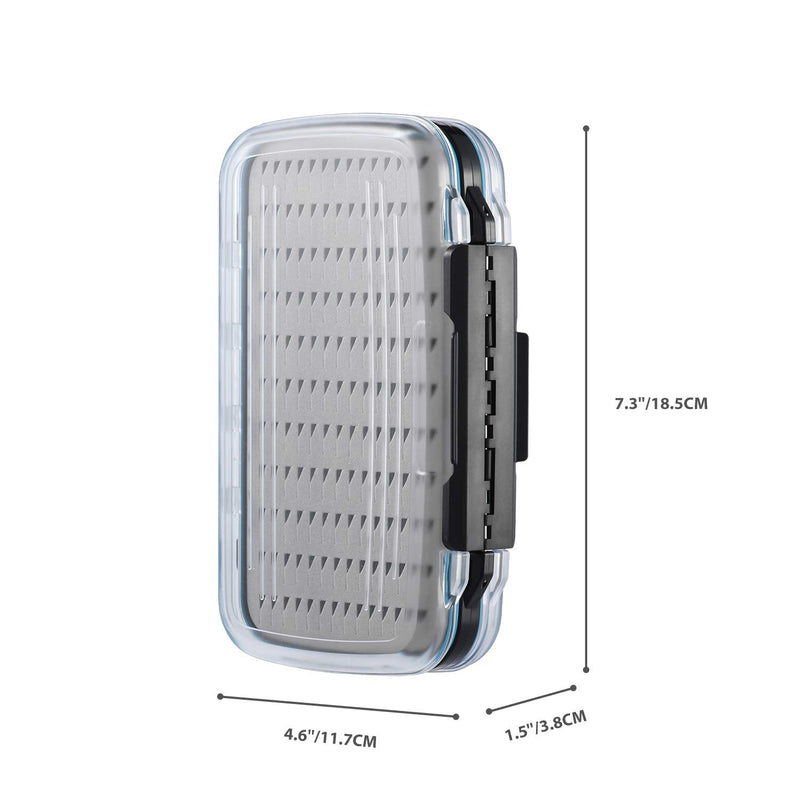 Fly Fishing Box Two-Sided Waterproof Lightweight Fly Box Easy Grip Transparent Lid Fly Fishing Lures Box Multiple Sizes Size C :7.3''x 4.6''x 1.5'' - BeesActive Australia