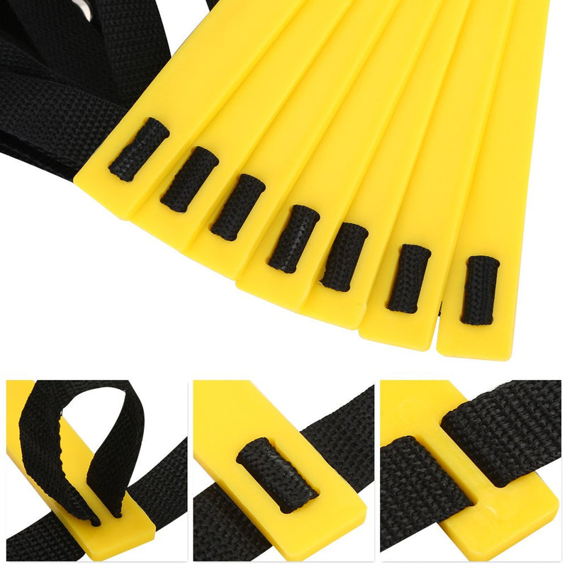 Durable Speed Training Agility Ladder, Portable Footwork Exercise Tackle for Football Soccer Sports Yellow 7m13 - Rung - BeesActive Australia