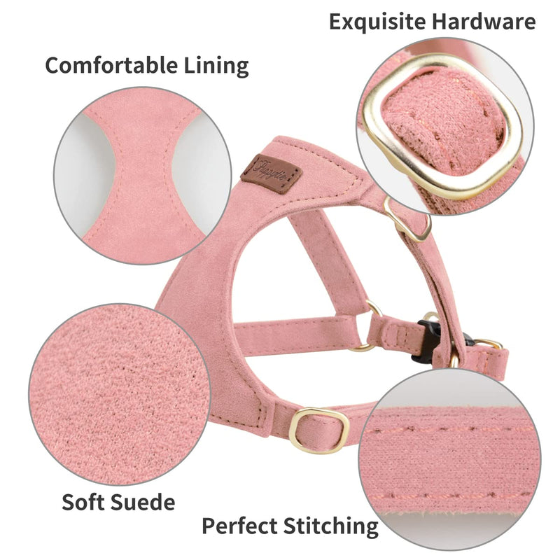 No Pull Dog Harness with Multifunction Dog Leash,Lightweight Pet Harness Vest and Soft Adjustable No Choke Escape Proof Cute Dog Harness for Puppies or Small Dogs,Medium Dogs or Large Dogs pink XX-Small - BeesActive Australia