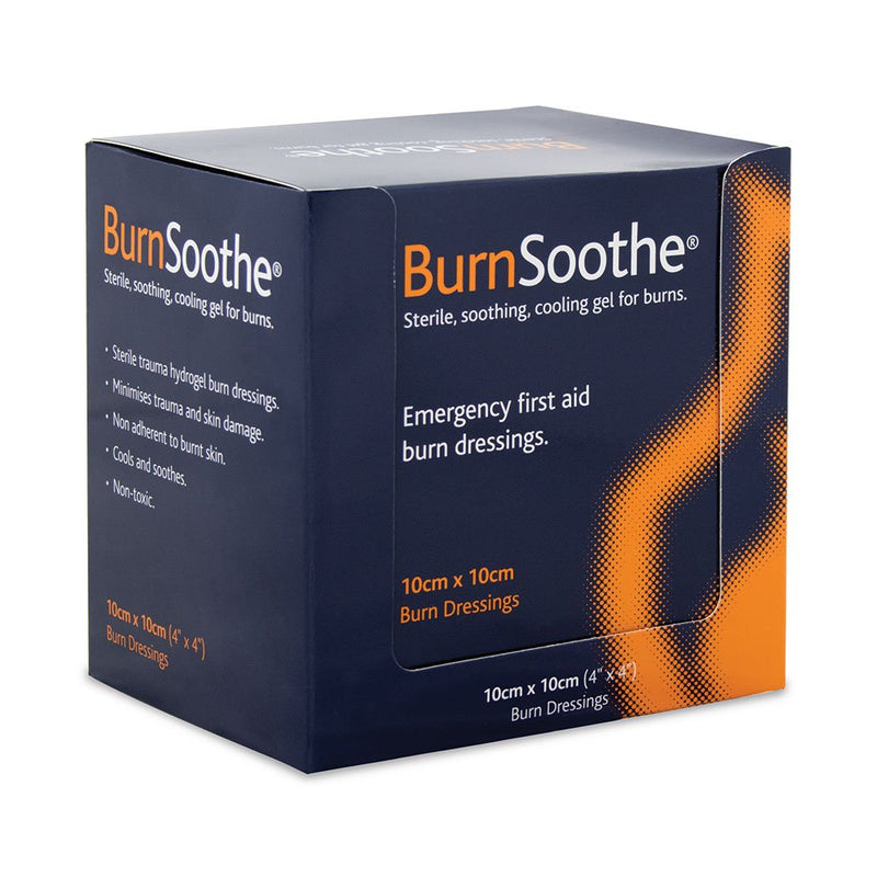 BurnSoothe REL394 Sterile Soothing and Cooling Gel for Burns, 10cm x 10cm - Pack of 10 - BeesActive Australia