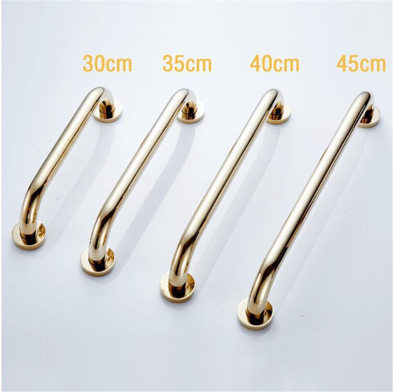 Inchant Solid Brass Grab Bar Bathroom Golden Hand Rail Shower Grip Concealed Wall Mounting 30cm - BeesActive Australia