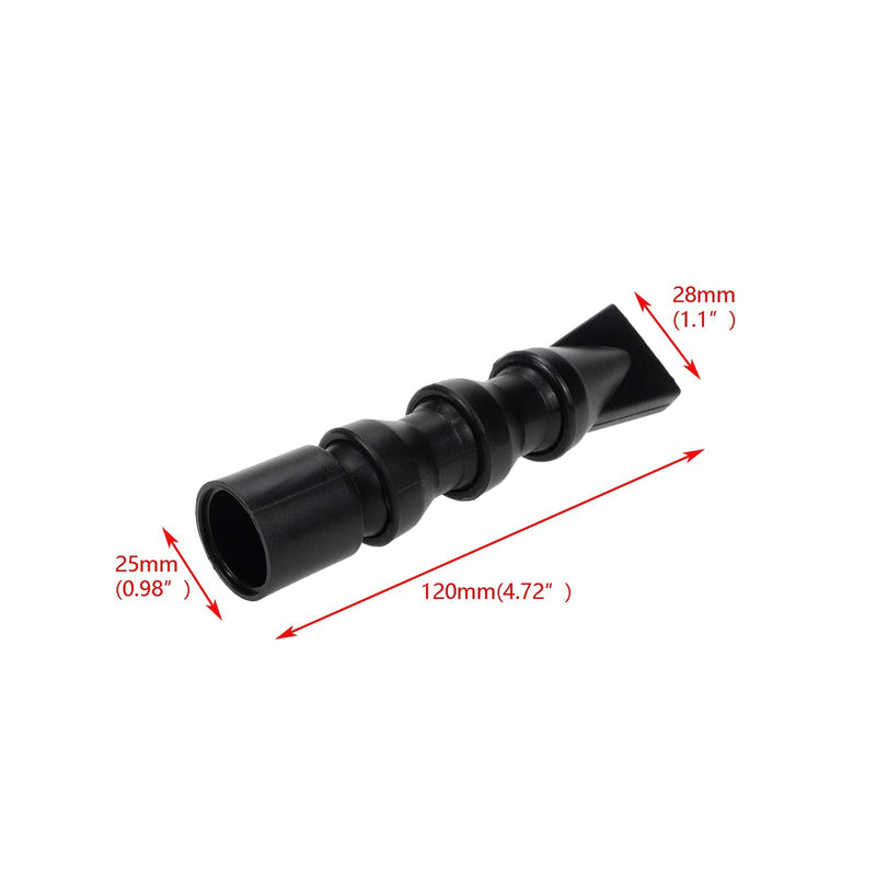 Quluxe 2Pcs Standard Thread 3/4" (1-inch Dia) Aquarium Pump Duckbill Nozzle, Water Outlet Return Pipe Fitting - Black - BeesActive Australia