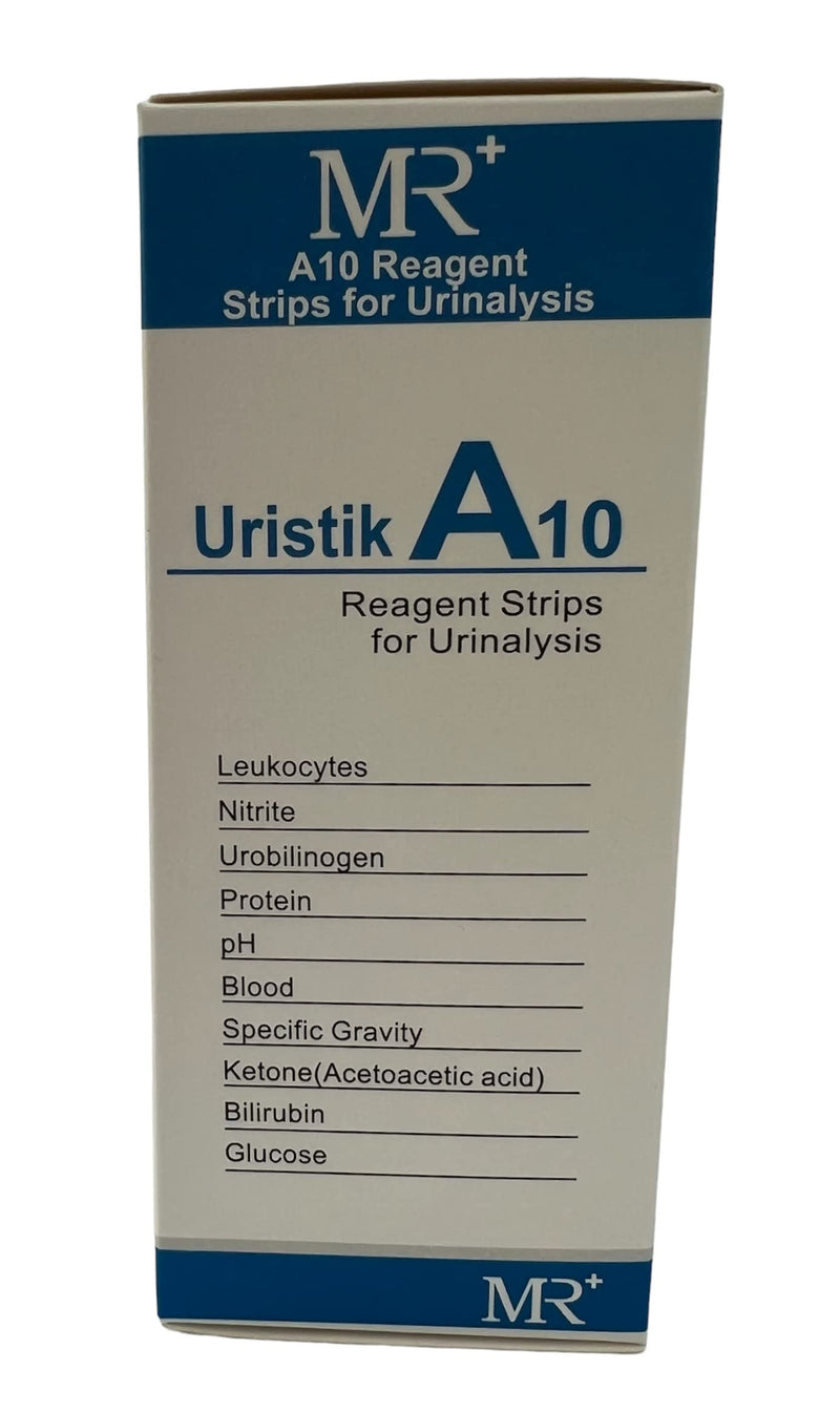 10 Parameter Professional GP Urinalysis Multisticks Urine Strip 100 Test Stick Strips - pH, Glucose, Ketone, Liver, Kidney - BeesActive Australia