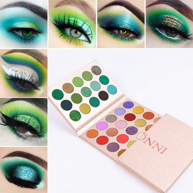 MOMSON Colorful Eyeshadow Makeup Palette – 65 Colors Pro High Pigmented Matte Shimmer Glitter Eyeshadow Palette, Holiday Professional Cosmetics Eye Shadows Palette, Natural Colors, Soft Warm, Long Lasting, Blendable, Nude(ROSE GOLD GREEN BLUE) ROSE GOLD - BeesActive Australia