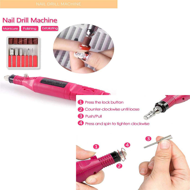 DIY Nail Art Tools Decoration Kit, Nail Art Kit False Nail Tips Nail Gel Polish Starter Kit Practical Dry Nail Kit Nail Tool Set - BeesActive Australia