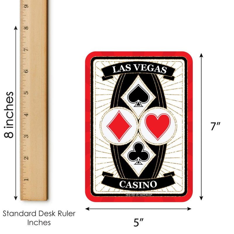Big Dot of Happiness Las Vegas - Bar Bingo Cards and Markers - Casino Party Bingo Game - Set of 18 - BeesActive Australia