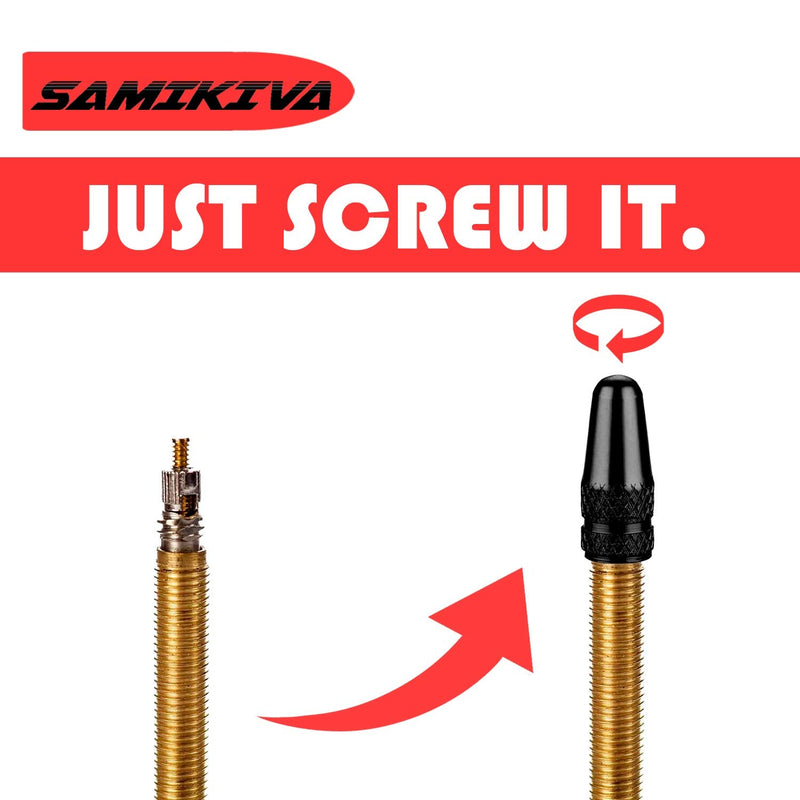 SAMIKIVA (10 Pack Bike Presta Valve Stem Caps, Chrome Anodized Aluminum, Use On Presta French Valves, Dust caps for MTB Road Racing Bicycle, Rocket Style - BeesActive Australia