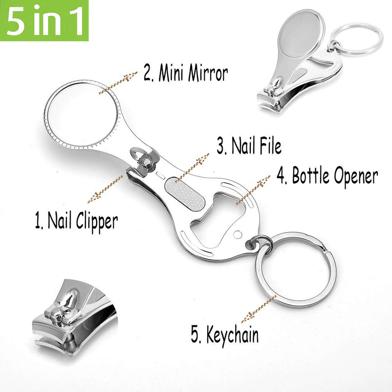 Large Nail Clippers for Men Women, Heavy Duty Toenail Clippers, 4Pcs Nail Clipper Set, Toenail Clippers for Thick Nails for Seniors, Toe Nail Clippers Adult, Fingernail Clippers, Nail Cutters (Set 1) Set 1 - BeesActive Australia