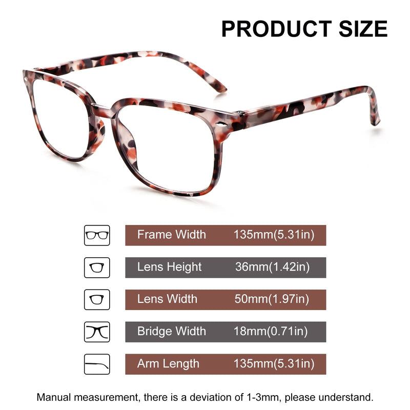 ZONLON 5 Pack Reading Glasses for Women - Anti Blue Light Blocking with Spring Hinges Multicolor 2.5 x - BeesActive Australia