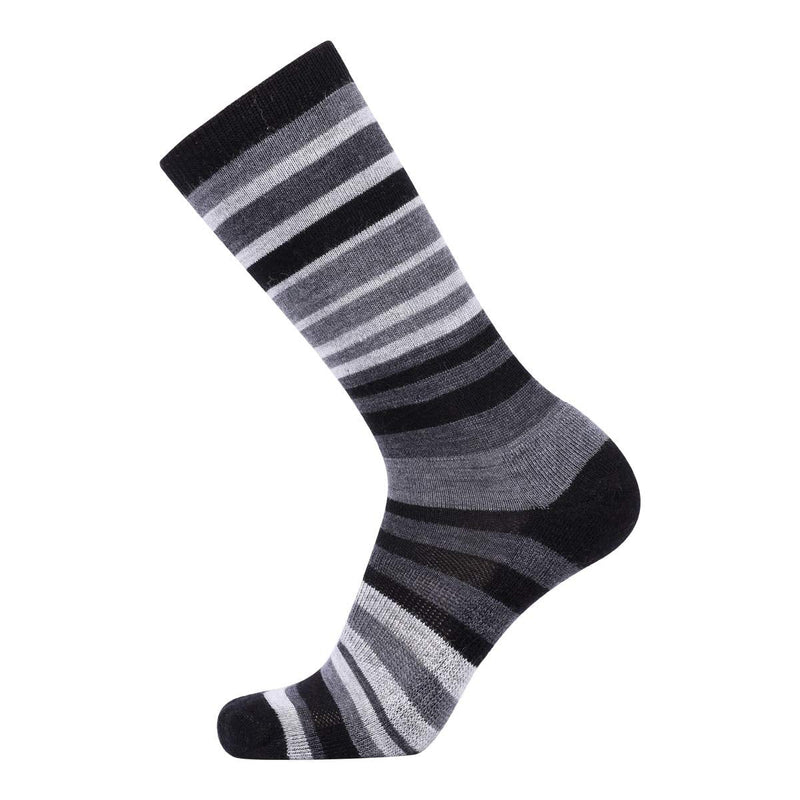 EnerWear 4 Pack Women's and Men's Merino Wool Outdoor Hiking Trail Crew Sock 9-11 Dark Purple/Black Stripe/Multi - BeesActive Australia