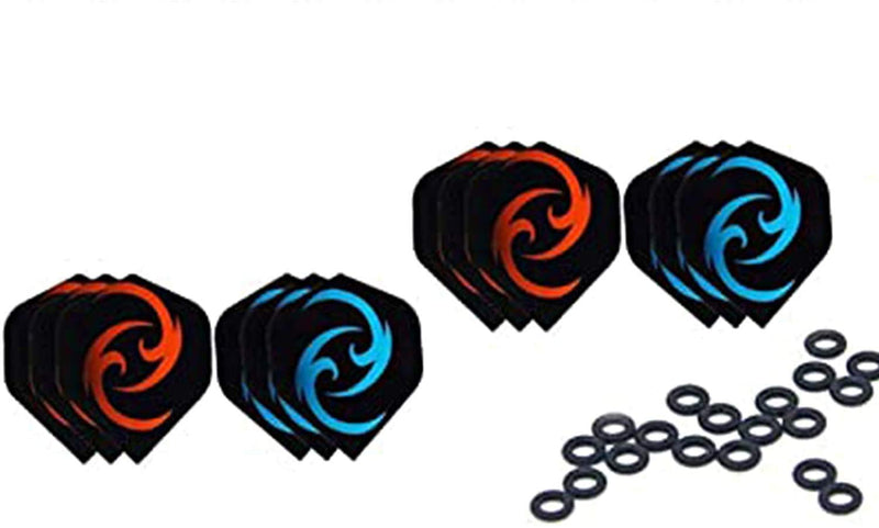 ToBeIT Dart shafts Black Dart shafts Dart Flights Dart Rubber Rings Dart Accessories 6black+6blue - BeesActive Australia