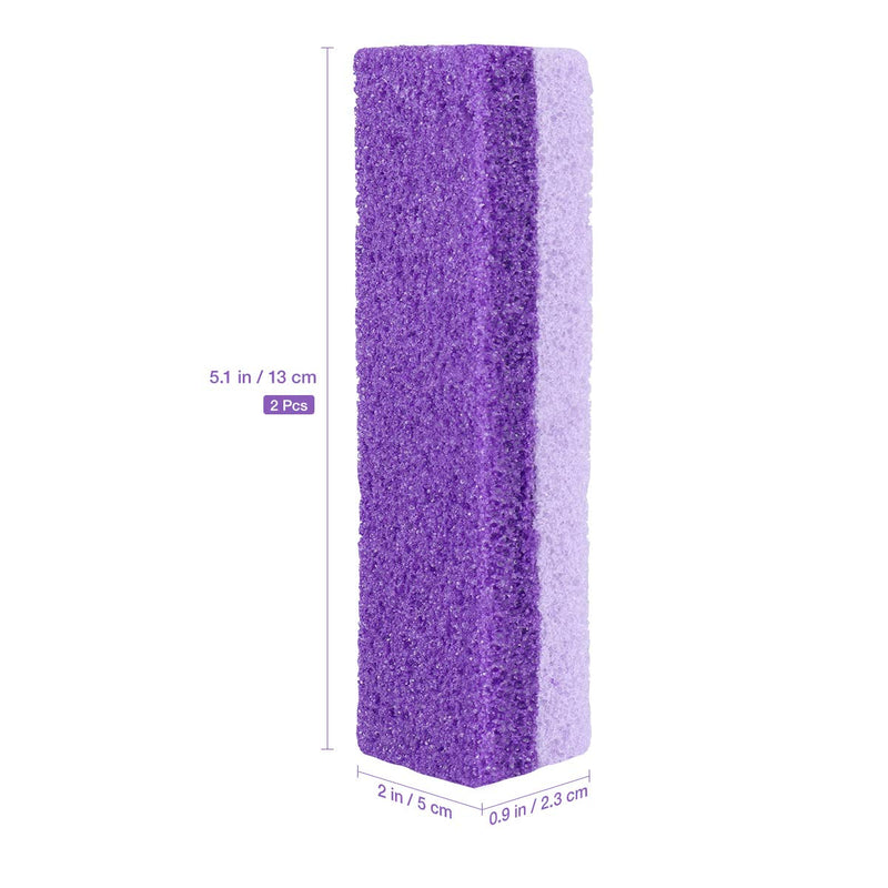 HEALIFTY 2Pcs Foot Pumice Stone Exfoliator Pedicure File Block Callus Remover Scrubber (Purple) - BeesActive Australia