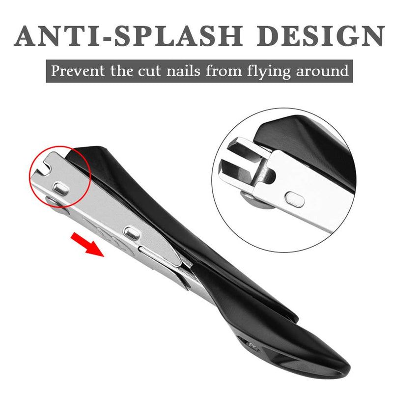 Nail Clippers Set With File, Fingernail & Toenail Clipper Cutter With Catcher, Wide Jaw Opening Nail Cutter for Thick Nails, Sharp Stainless Steel, for Man & Woman & Kids - BeesActive Australia