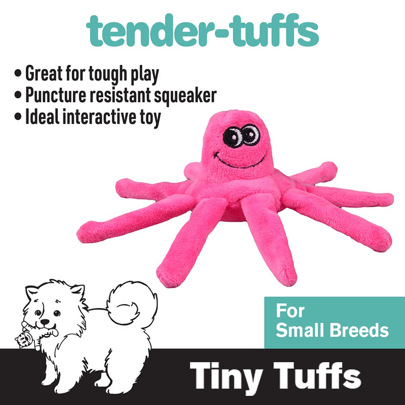 Snuggle Puppy Tender-Tuffs Tiny Hedgehog, Clownfish, and Dolphin Plush Dog Toys Bundle - Tough Marine Animal Squeaky Toys - BeesActive Australia