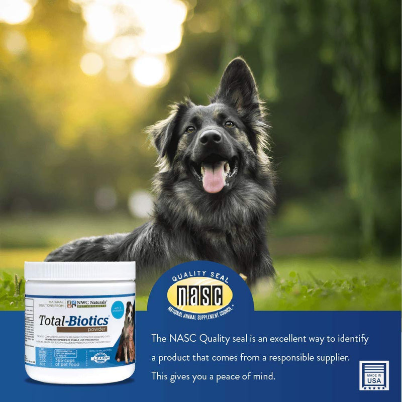 Total-Biotics Probiotic powder for Dogs and Cats. With pre-biotics. Dog Probiotics, Cat Probiotics. Immune Support. 8 ounces - BeesActive Australia