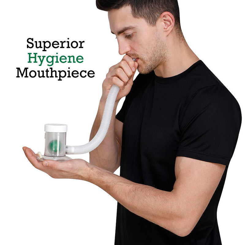 Breath Measurement Device - Compact and Hygienic Lung Exerciser - Manual Graded Setting to Monitor Progress - BeesActive Australia