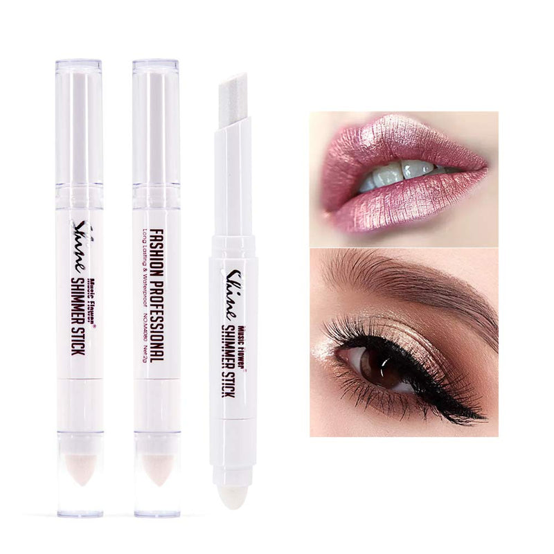 Music Flower Double Ended Shimmer Highlighter Stick Brighten Face Makeup Bronzes Contour Pencil Oil-Control - BeesActive Australia