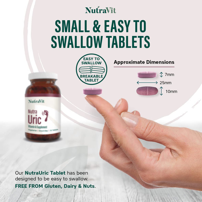 NUTRA URIC - 4000mg Montmorency Cherry| Ultra High Strength - 30 Cherry Tablets| Uric Acid Tablets/Supplement by NutraVit - BeesActive Australia