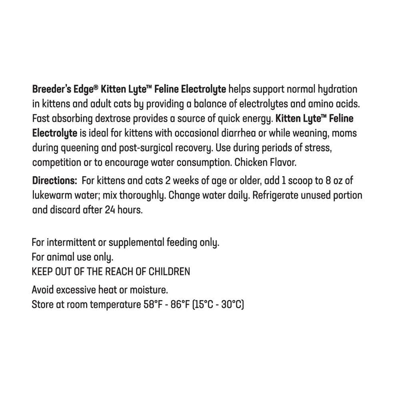 Breeder's Edge Kitten Lyte - Feline Electrolyte Supplement for Cats and Kittens - 300 gm - BeesActive Australia