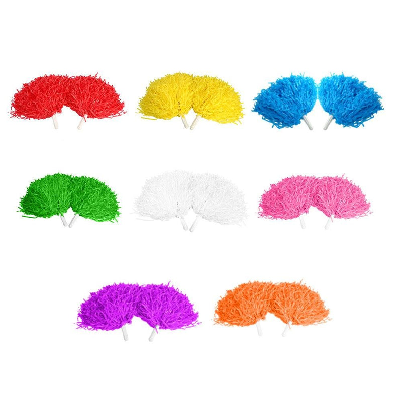 [AUSTRALIA] - wasooo Cheerleader Pom Poms,4 PCS Cheerleading Sport Party Pom-Pom Assortment Dance Pompoms Cheer Costume Accessories for Party Dance Sports (Red) 