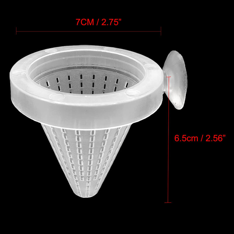 Bilindasly 6PCS Aquarium Live Red Worm Feeding Cone Cup Plastic Frozen Brine Shrimp Fish Feeder for Aquarium Tank with Suckers, White,Red - BeesActive Australia
