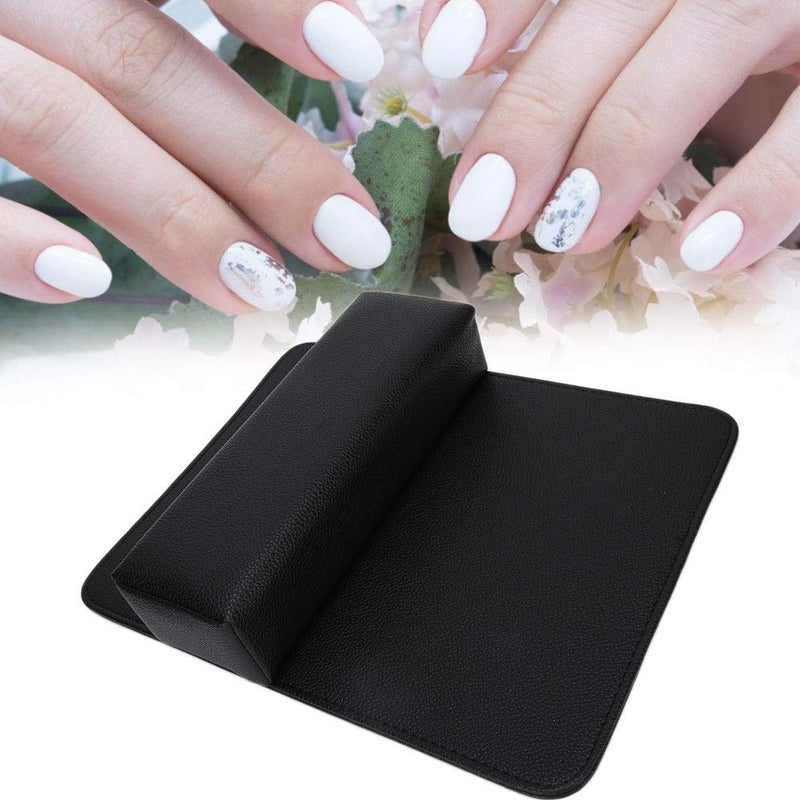 Petyoung Soft Nail Art Cushion Washable Hand Arm Rest Pillow Hand Holder Professional Salon Manicure Tool Nail Art Accessory Black - BeesActive Australia