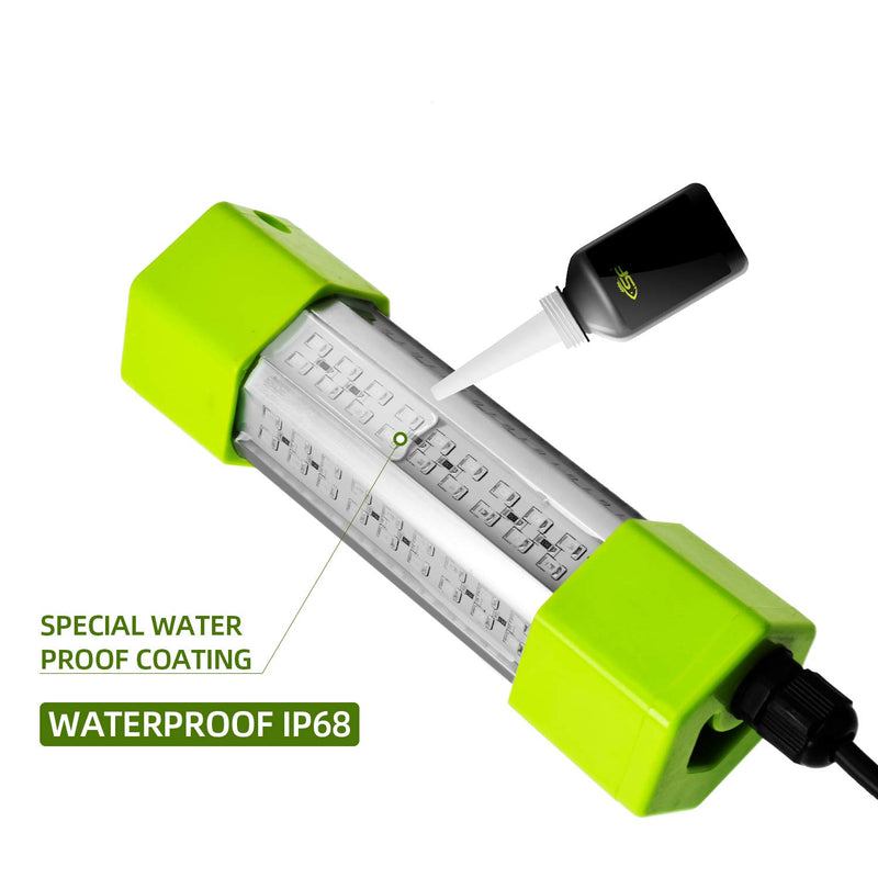 [AUSTRALIA] - SF 12V 18W/45W 72/108 LED Bait Submersible Fishing Light Underwater Crappie Lure Green Night Fishing Finder 45W/ With adapter 