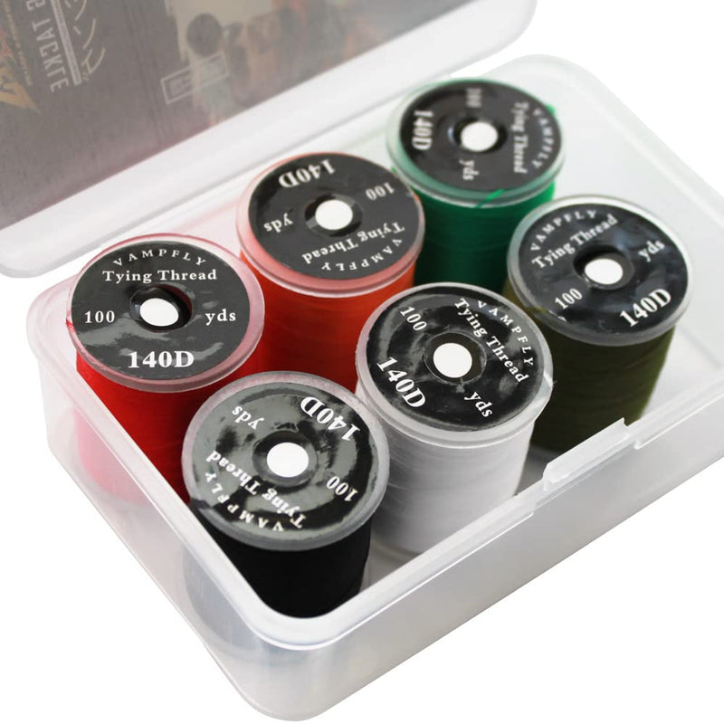 HERCULES Fly Tying Thread Kit, 140D Fly Tying Material Accessories Tie Dry Wet Flies Nymph Streamers, Elastic Fly Tying Wire 6 Colors - BeesActive Australia