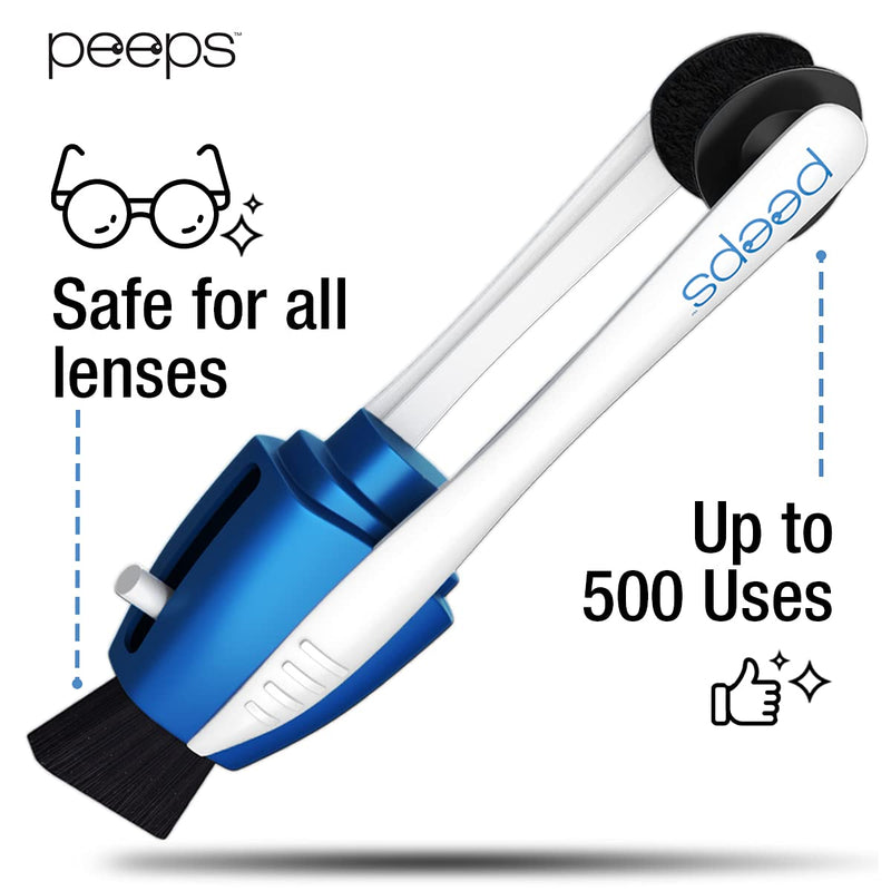 Peeps Eyeglass Cleaner - Carbon Lens Cleaning Tool for Glasses, Spectacles, Sunglasses, Reading Glasses - No Wipes or Cloth (Matte Blue) Matte Blue - BeesActive Australia