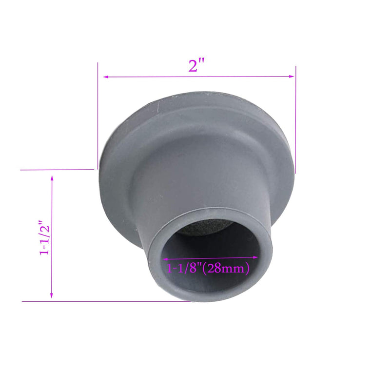 Replacement Feet for Shower Chair Bath Seat, Shower stools and Transfer Bench, Non-Skid Shower Bench and Tub Transfer Benches Rubber Suction Cup Feet, Metal Insert Reinforced (1-1/8" I.D, Grey) 1-1/8" I.D - BeesActive Australia