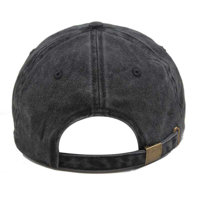 HH HOFNEN Men Women Washed Distressed Twill Cotton Baseball Cap Vintage Adjustable Dad Hat #1 Black - BeesActive Australia