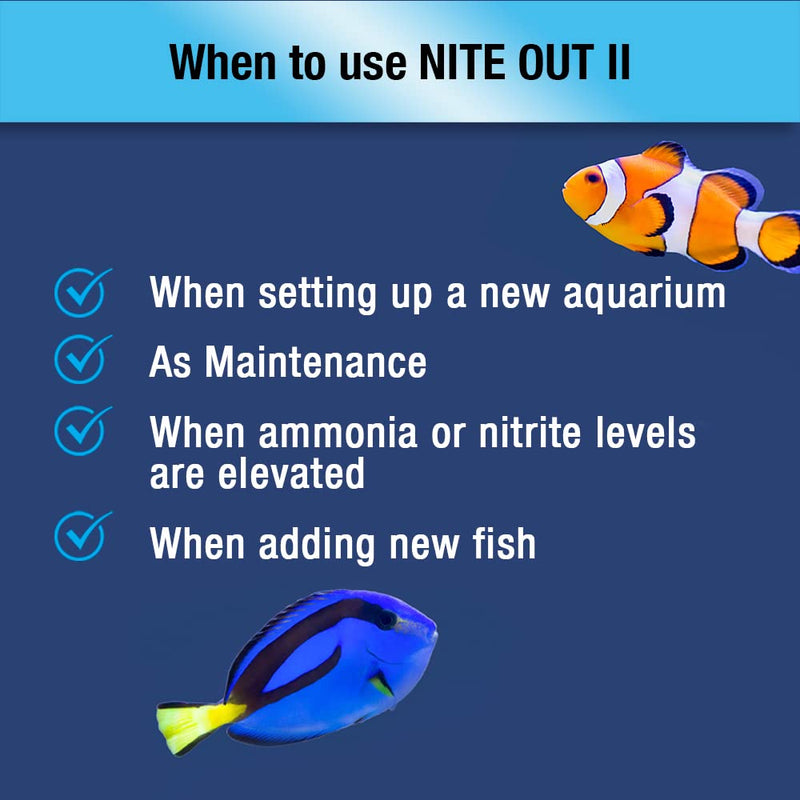 MICROBE-LIFT Nite-Out II Aquarium and Fish Tank Cleaner for Rapid Ammonia and Nitrite Reduction, Freshwater and Saltwater 16-ounce - BeesActive Australia