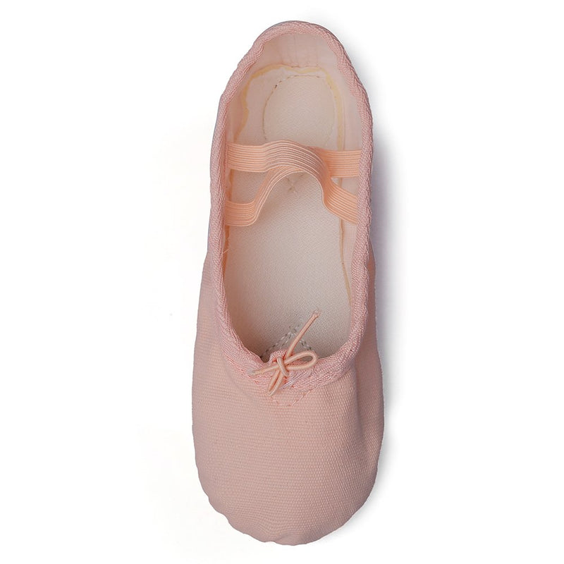 [AUSTRALIA] - MSMAX Kids Canvas Ballet Shoes Women Professional Dance Flats (Toddler/Little Kid/Big Kid) 11.5 Little Kid Light Beige 