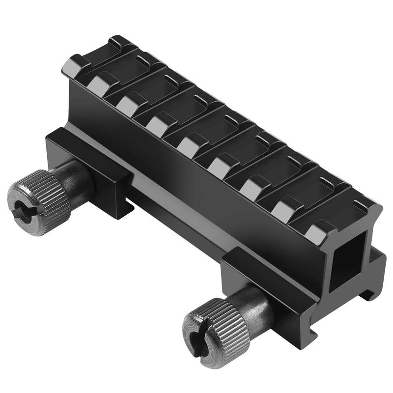 Fyland 0.83'' Picatinny Riser Mount with See Through Hole for Scopes and Optics, 3.3'' Long, 8 Slot - BeesActive Australia