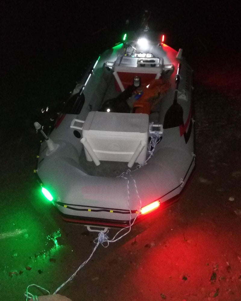 Shangyuan Boat Navigation Lights, Stern Lights for Boats, Marine Led Strip Lights for Boat Lights Bow and Stern, Navigation Lights for Boats Led, Kayak Lights, DC 12V 2PCS (Red and Green) Red and Green - BeesActive Australia