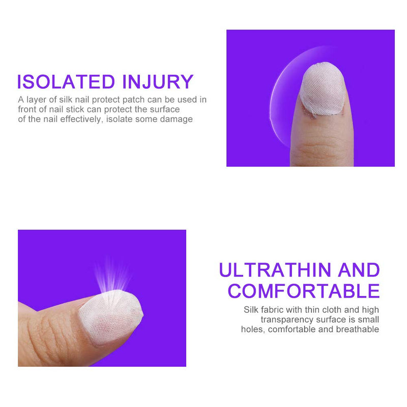 Nail Wrap - Adhesive Silk Nail Protector Stickers Clear Nail Patch UV Gel Nail Tool - BeesActive Australia