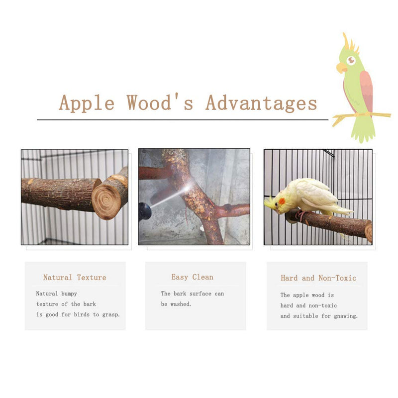 Nynelly Pet Bird Swing, Parrot Cage Toys, Natural Wooden Swing Toys for Parakeet Cockatoo Cockatiel Conure Lovebirds Canaries Little Macaw African Parrot - BeesActive Australia