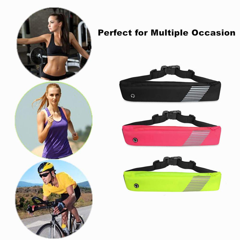 AKJMMZ Waistband Running Belt, Soft Sweat Proof Fabric and Adjustable Elastic Strap for iPhone 6/7 Plus Hiking Gear Marathon for Men and Women black - BeesActive Australia