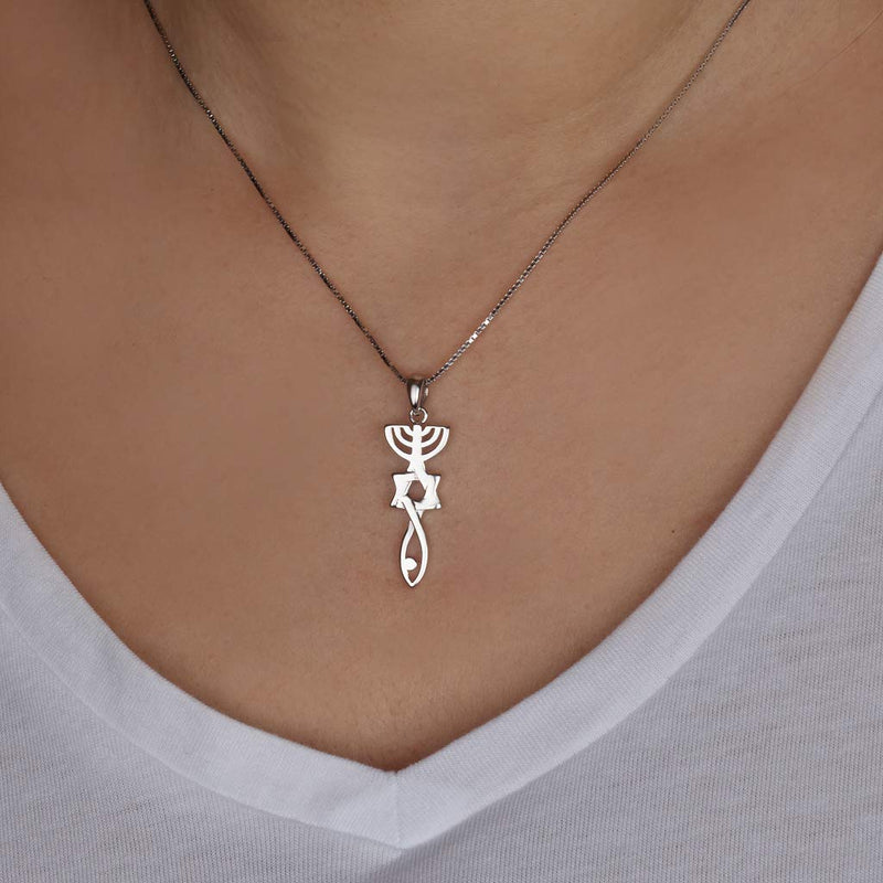 Grafted In Messianic Jewelry, Messianic Judaism, 925 Sterling Silver Messianic Jewish Necklace, Made In Israel, Rare Spiritual Bible Blessings Hebrew Holy Land Gifts Souvenirs Handmade - BeesActive Australia