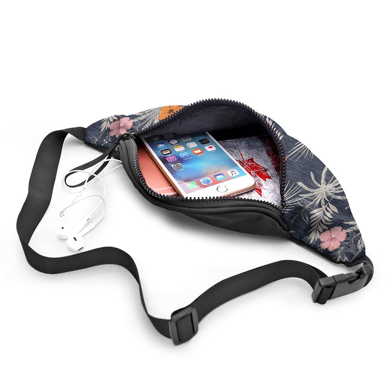 Leaves Fanny Pack For Men Women,With Adjustable Zipper Lightweight Strap Waist Pack For Casual Running Hiking Leaves - BeesActive Australia