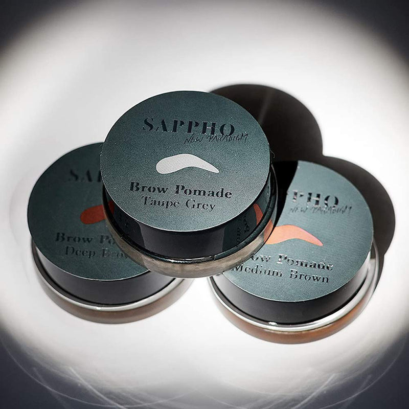 SAPPHO New Paradigm - Organic Brow Pomade | Clean, Vegan, Cruelty-Free Makeup (2 - Medium Brown) 2 - Medium Brown - BeesActive Australia